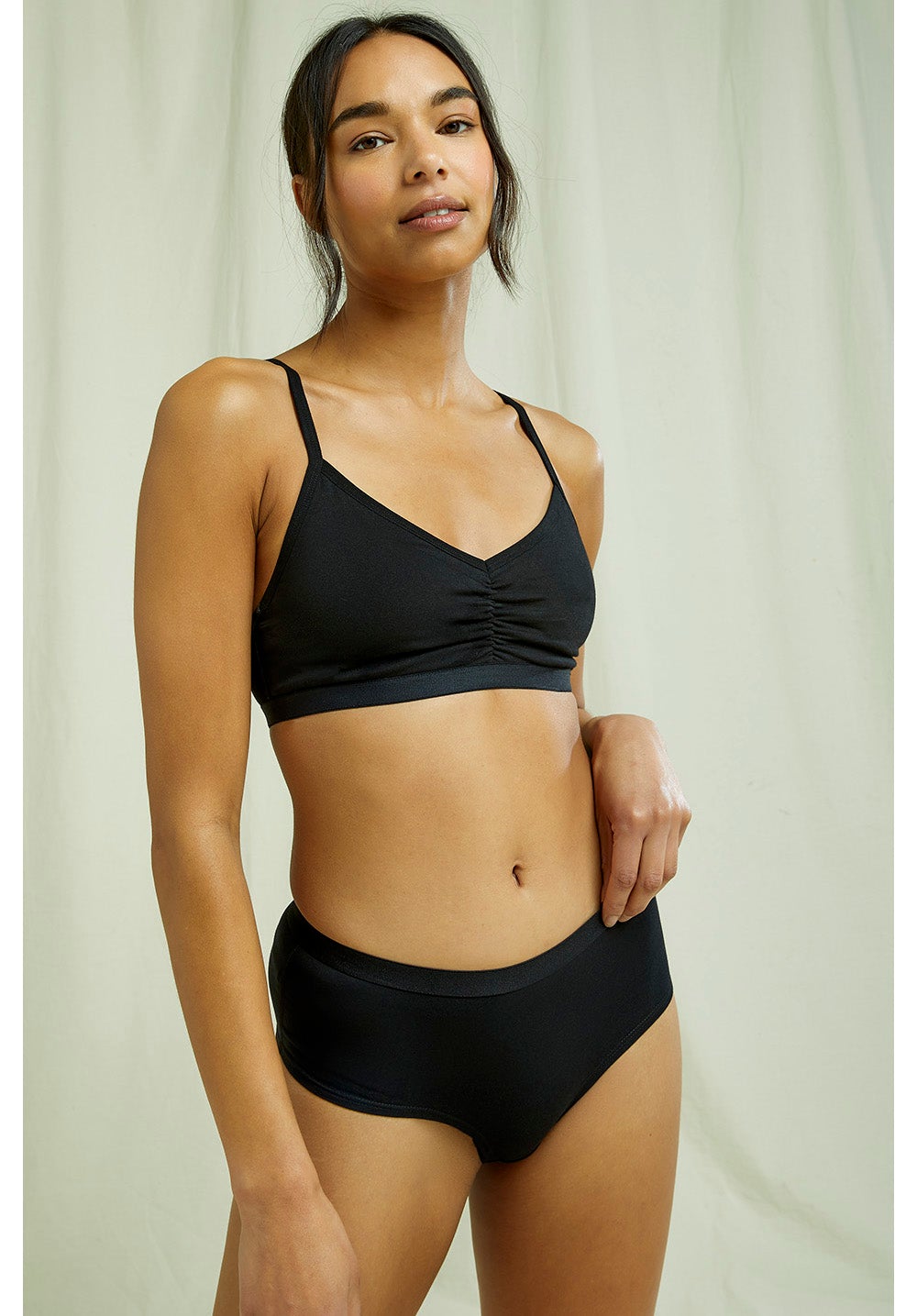 People Tree - Black Organic Boy Short - Culotte Coton Organic - Noir-Sous-Vêtements-T376UU.BK1