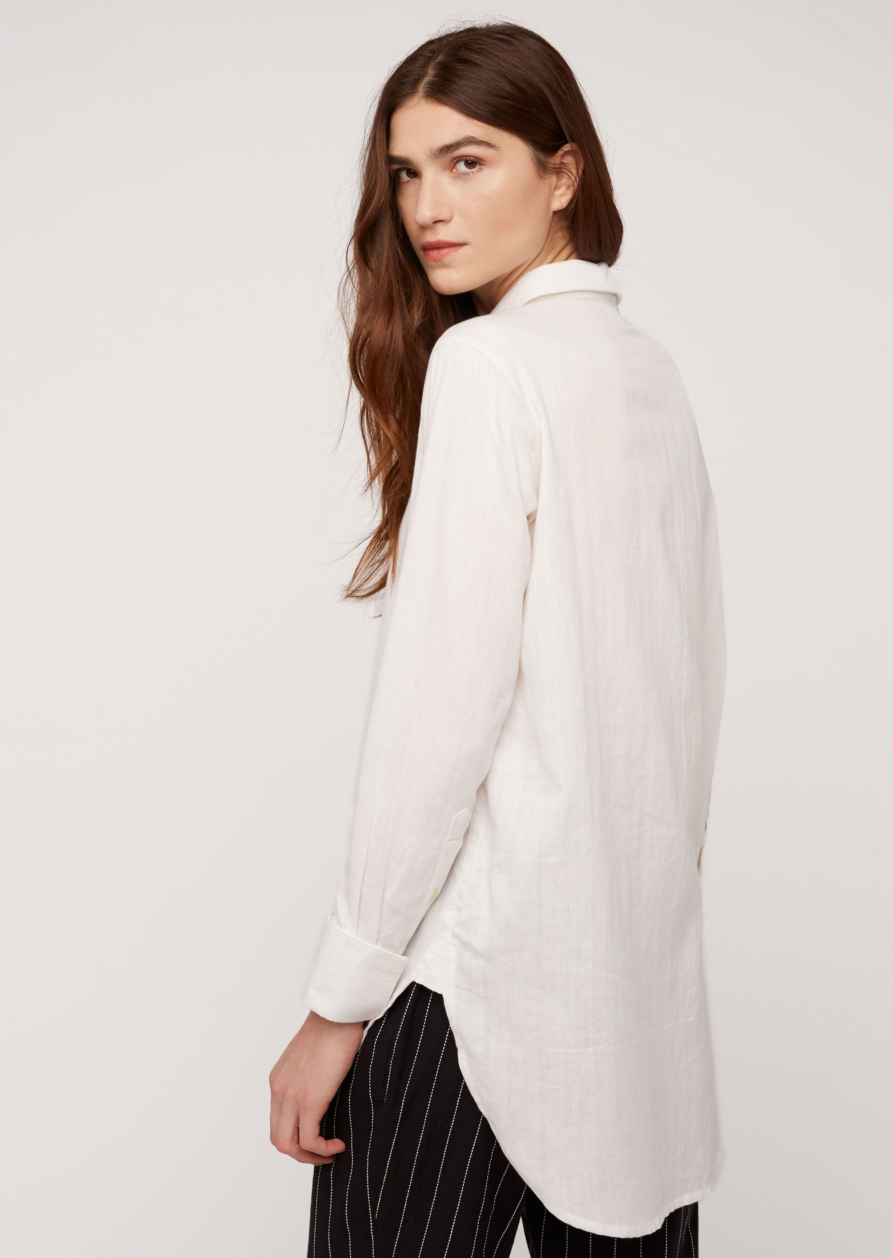 People Tree - Chemise Blanche Coton Hand Made-Tops-W005UX.WH1