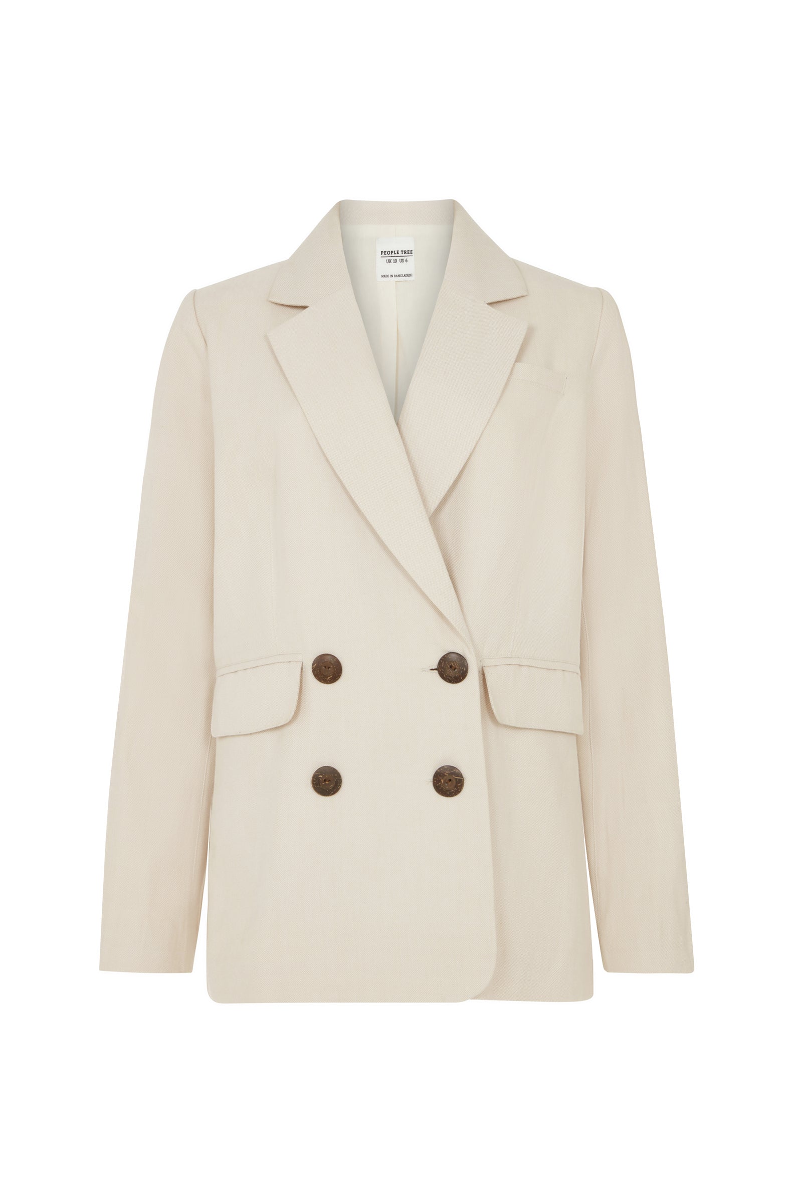 People tree - Naira Blazer Fog Tailoring-Vestes et Manteaux-A008UE.BG1