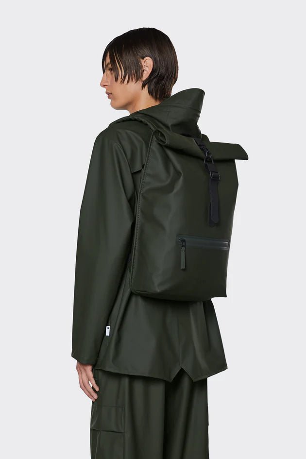 Rains - Rolltop Rucksack - Green-Accessoires-13160