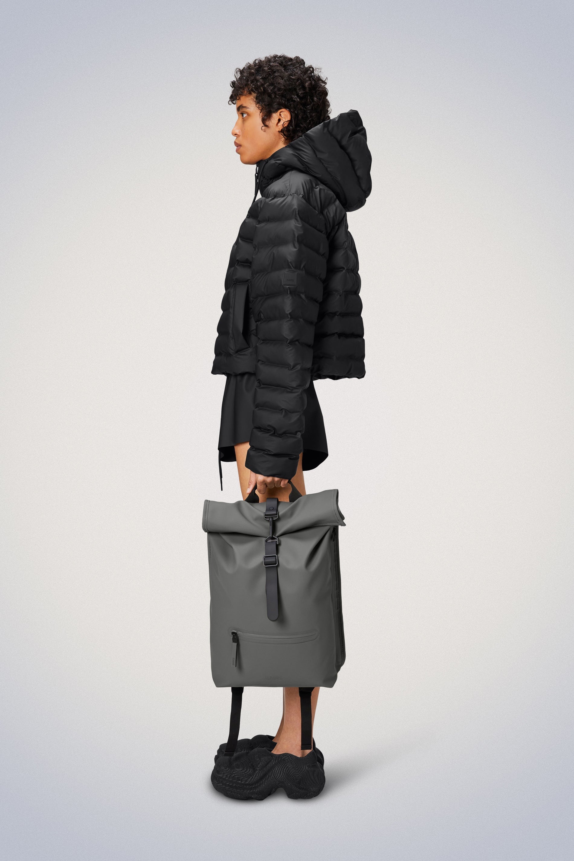 Rains – Rolltop Rucksack - Grey-Accessoires-13160