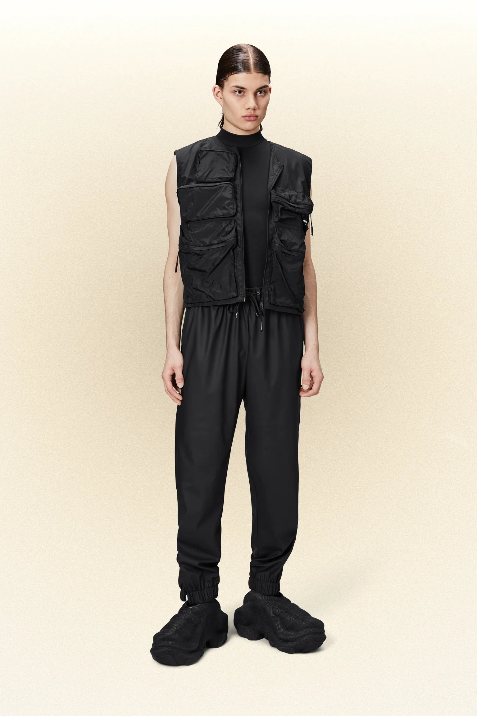 Rains - Rain Pants Regular - Black-Pantalons et Shorts-18560