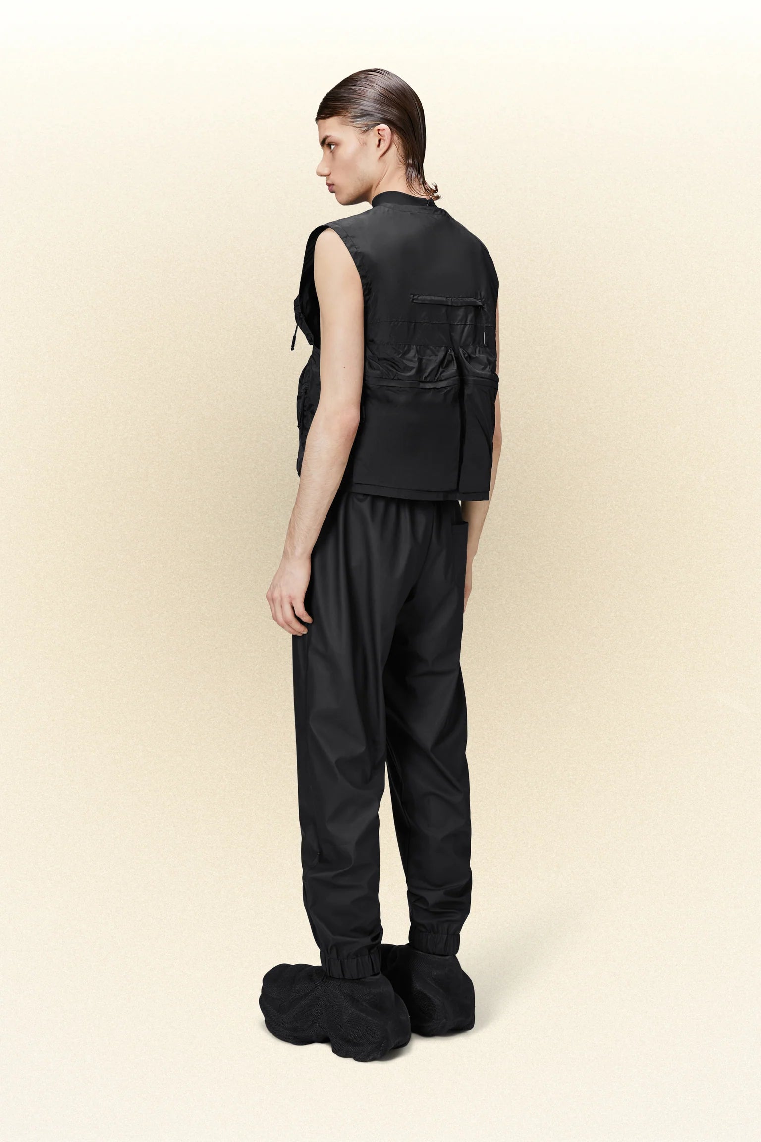 Rains - Rain Pants Regular - Black-Pantalons et Shorts-18560