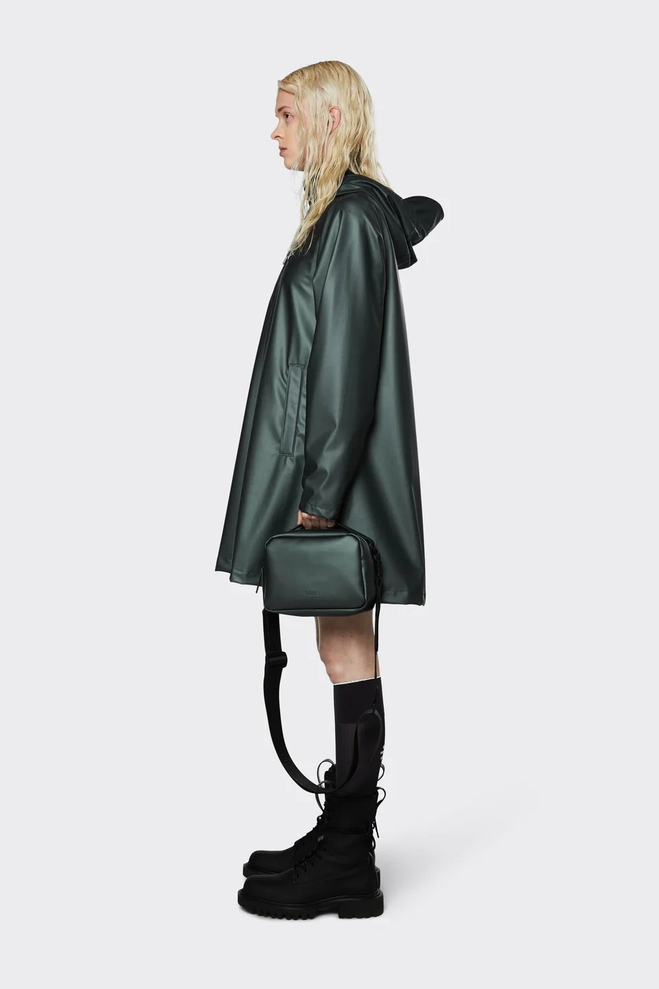 Rains - A-line Jacket - Silver Pine-Vestes et Manteaux-18340