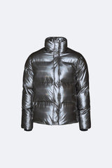 Rains - Boxy Puffer Jacket - Holographic Steel-Vestes et Manteaux-1522