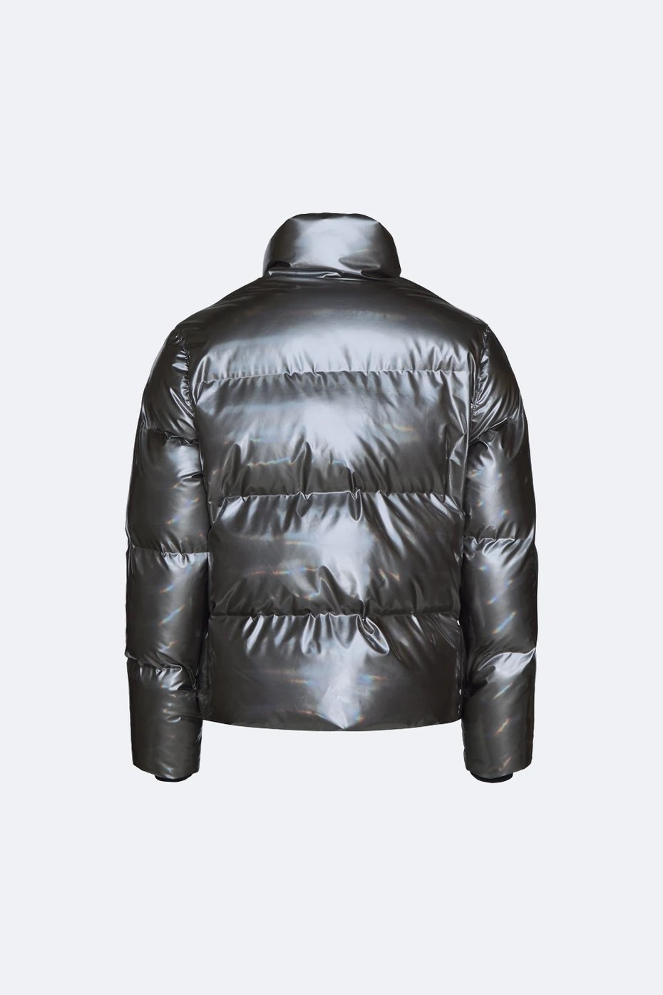Rains - Boxy Puffer Jacket - Holographic Steel-Vestes et Manteaux-1522
