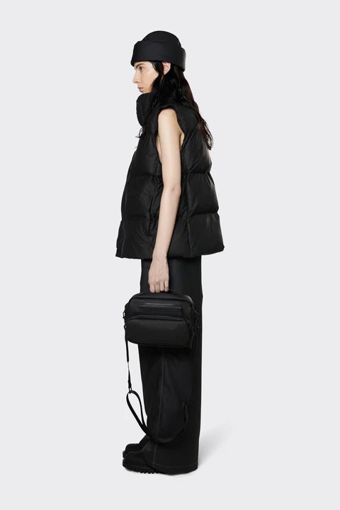 Rains - Boxy Puffer Vest - Black-Vestes et Manteaux-15030