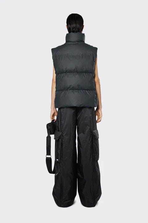 Rains - Boxy Puffer Vest - Slate-Vestes et Manteaux-15030