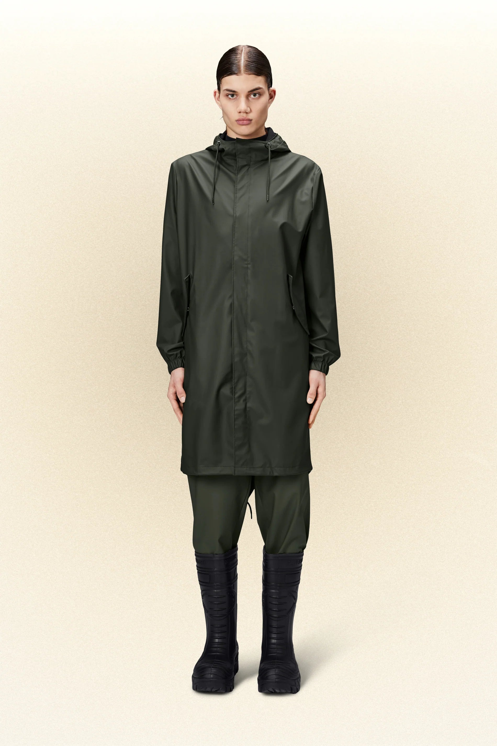 Rains - Fishtail Parka - Green-Vestes et Manteaux-18140