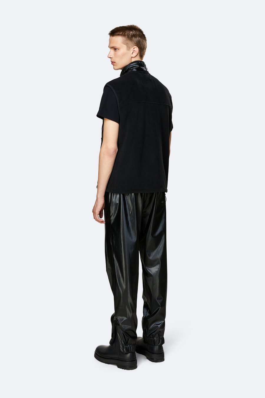 Rains - Fleece Vest - Shiny Black-Vestes et Manteaux-