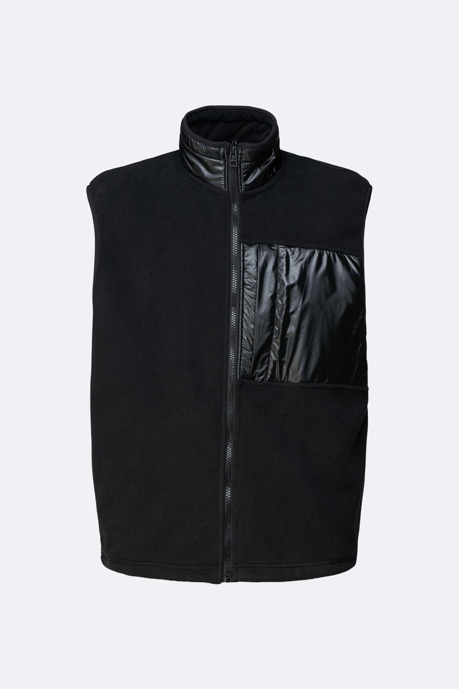Rains - Fleece Vest - Shiny Black-Vestes et Manteaux-