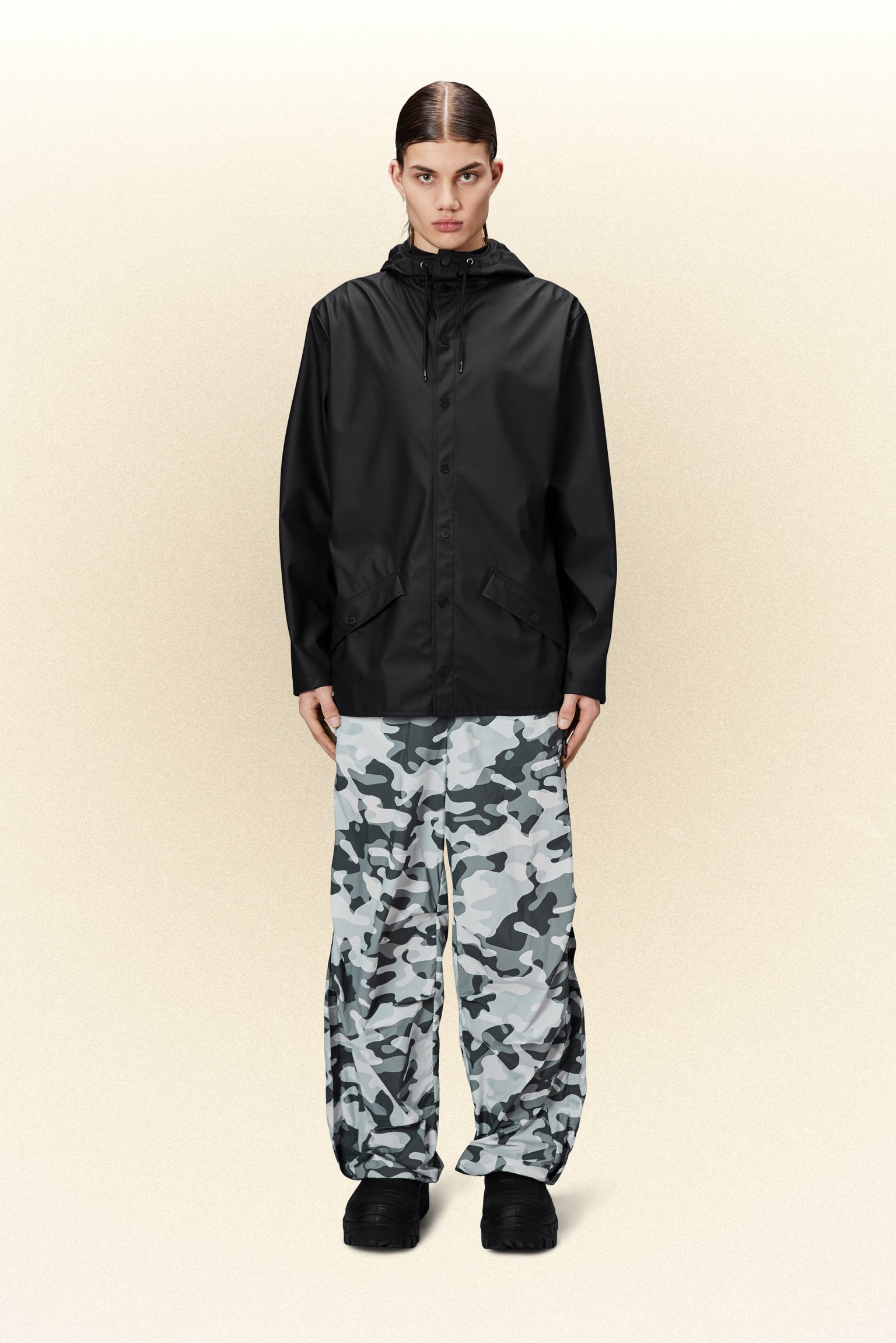 Rains - Jacket Black - Veste imperméable noire - UNISEXE-Vestes et Manteaux-12010