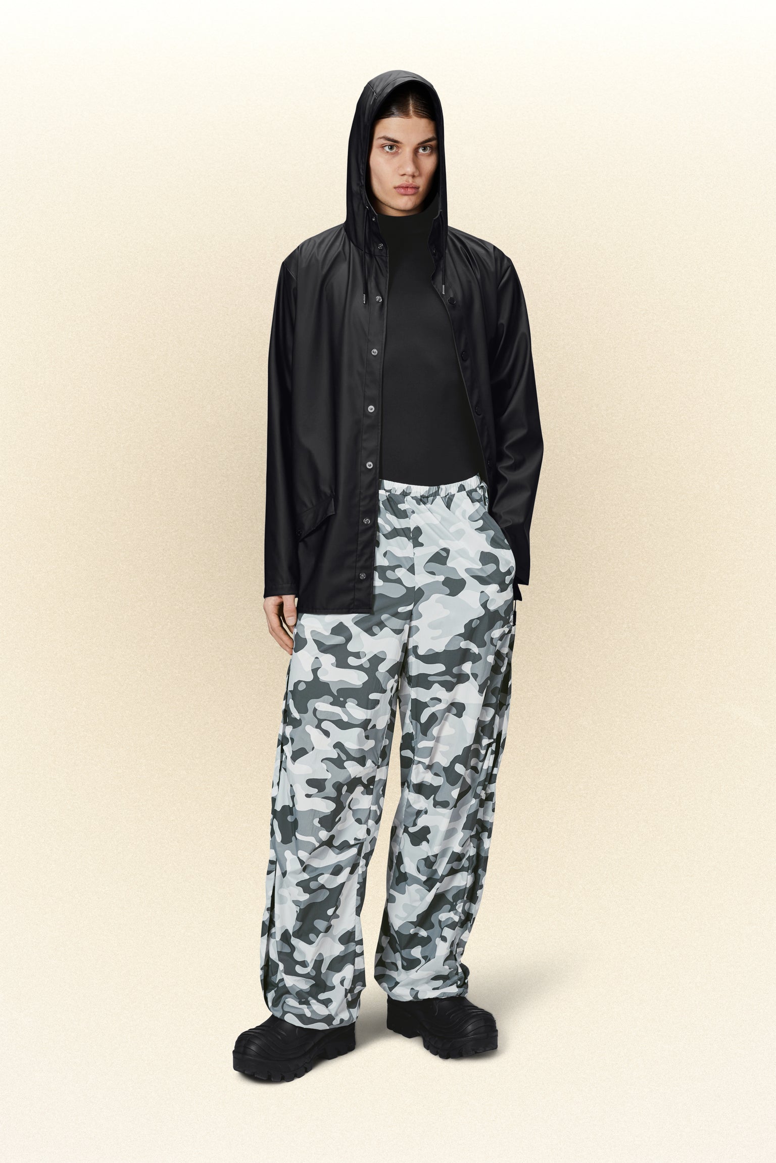 Rains - Jacket Black - Veste imperméable noire - UNISEXE-Vestes et Manteaux-12010