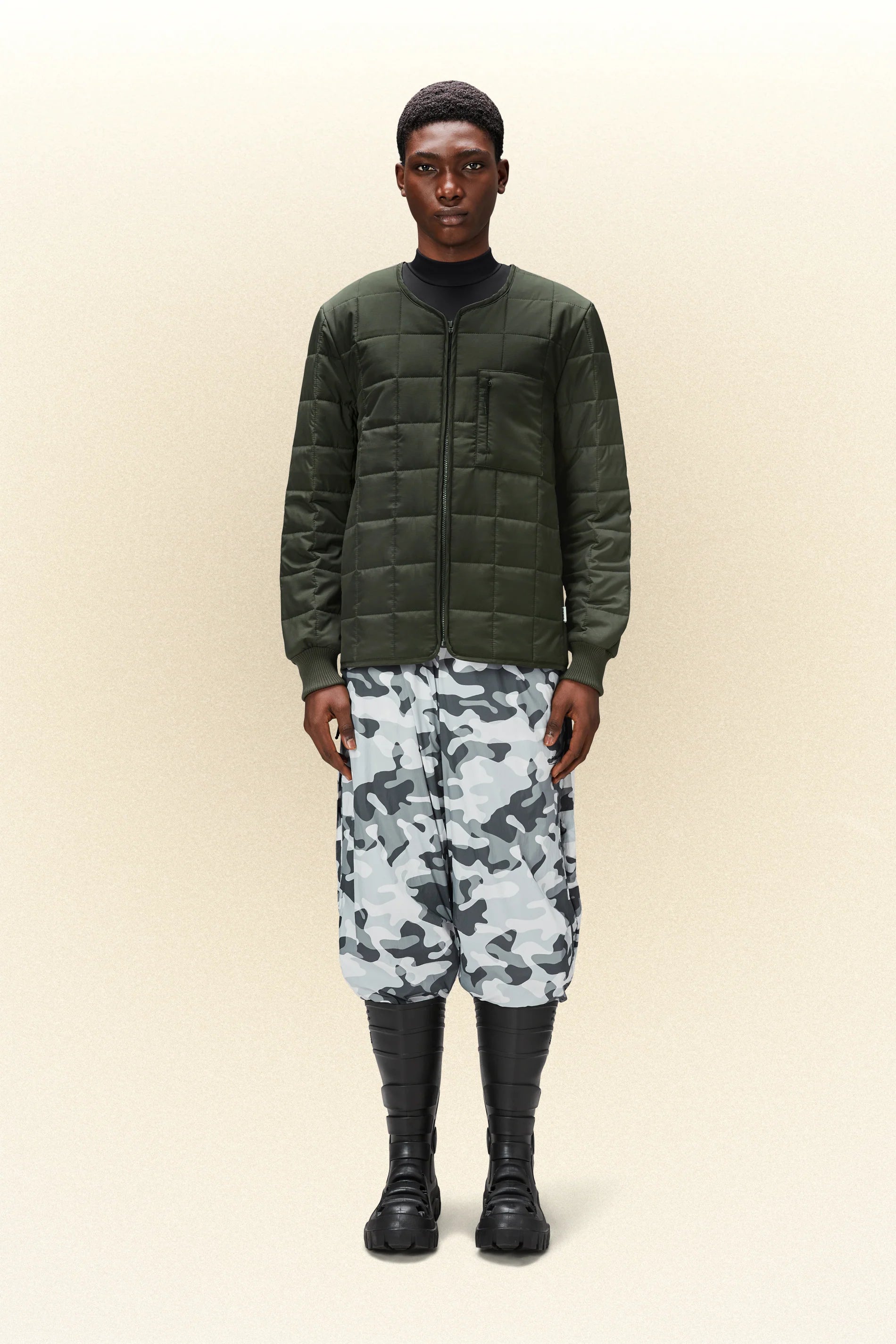 Rains - Liner Jacket W1T1- Green NEW EDITION-Vestes et Manteaux-18170