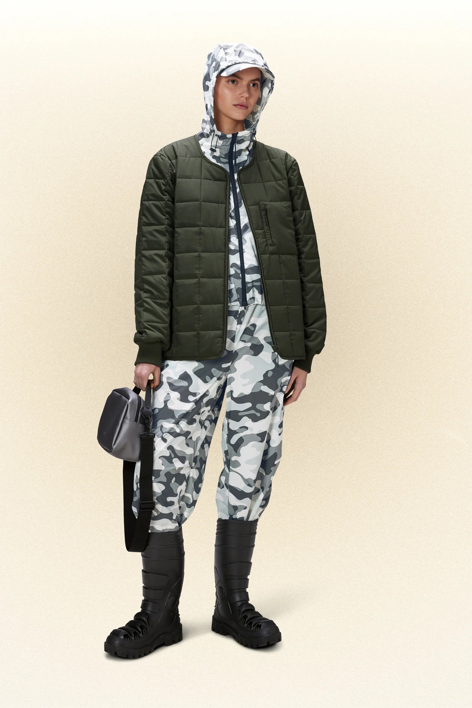 Rains - Liner Jacket W1T1- Green NEW EDITION-Vestes et Manteaux-18170