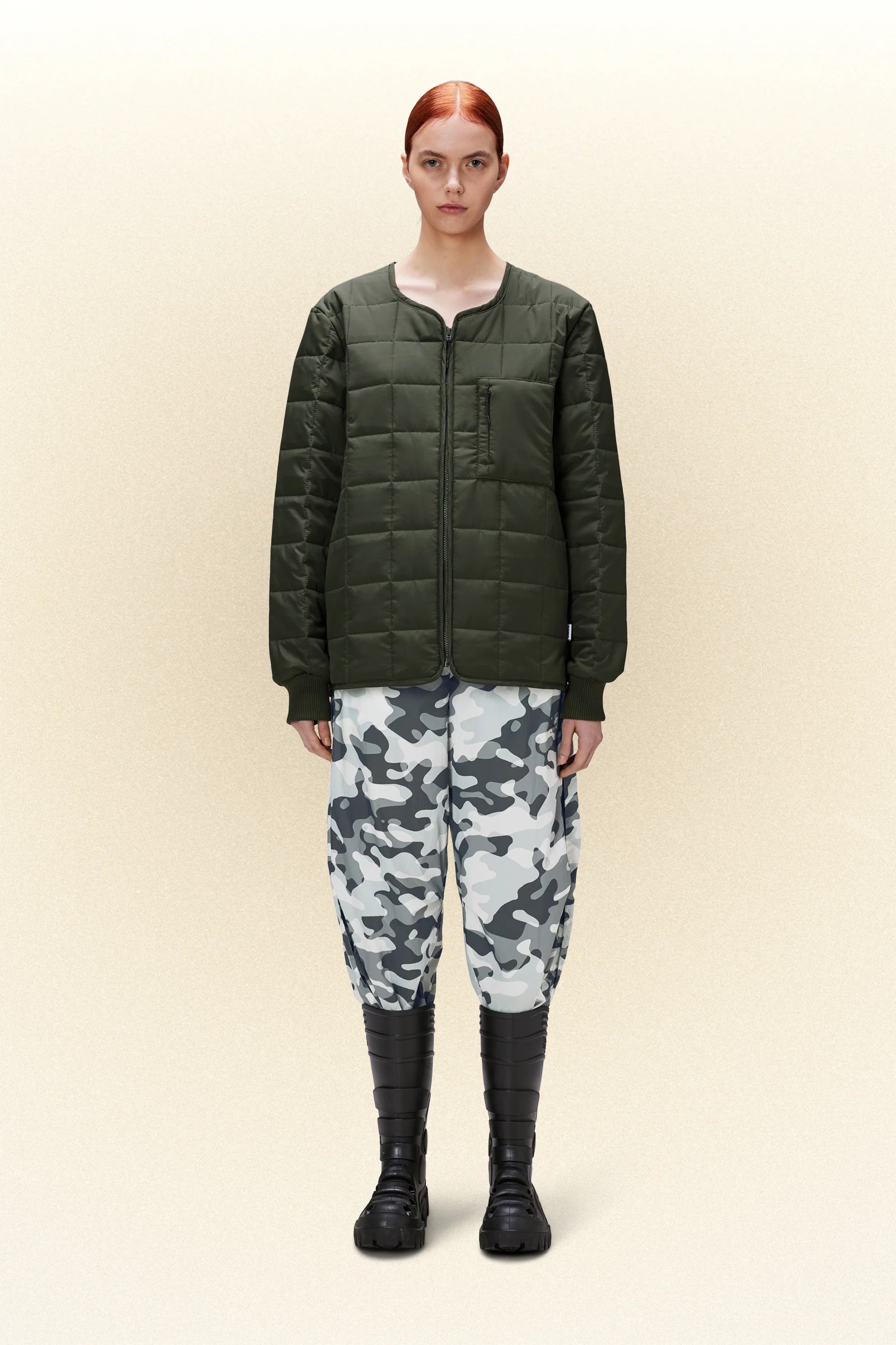 Rains - Liner Jacket W1T1- Green NEW EDITION-Vestes et Manteaux-18170