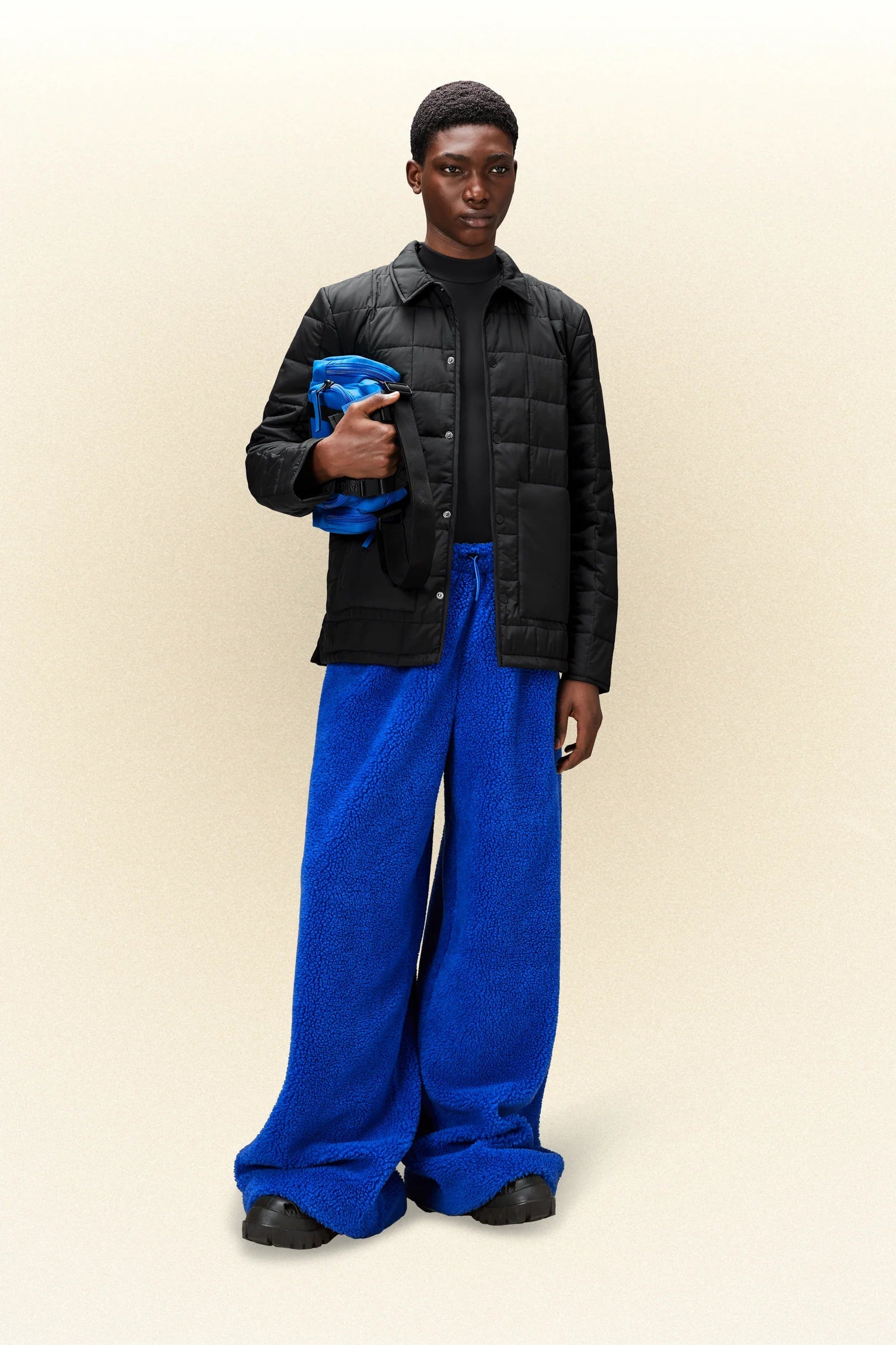 Rains - Liner Shirt Jacket W1T1 - Black NEW EDITION-Vestes et Manteaux-18200