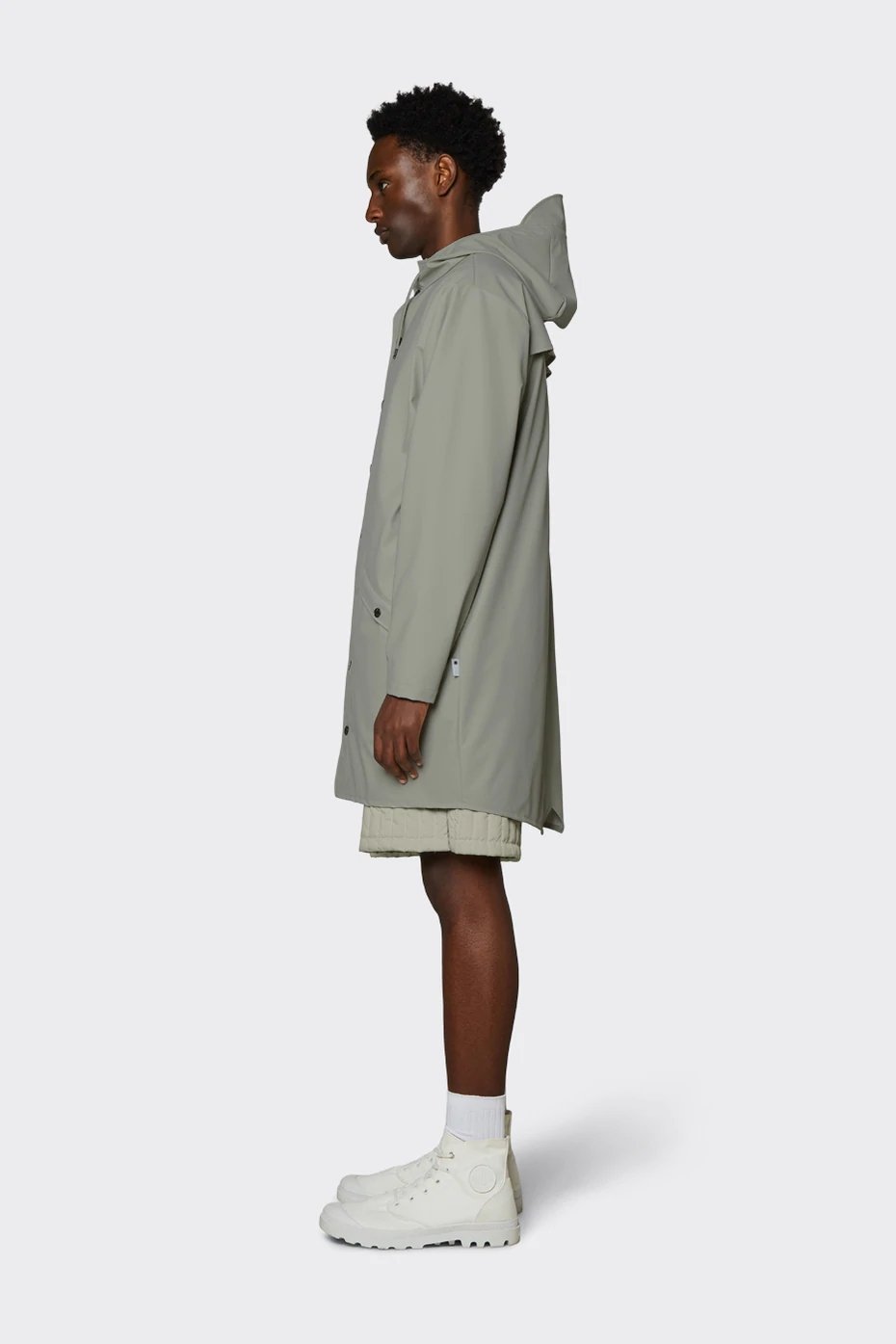 Rains - Long Jacket - Cement-Vestes et Manteaux-12020