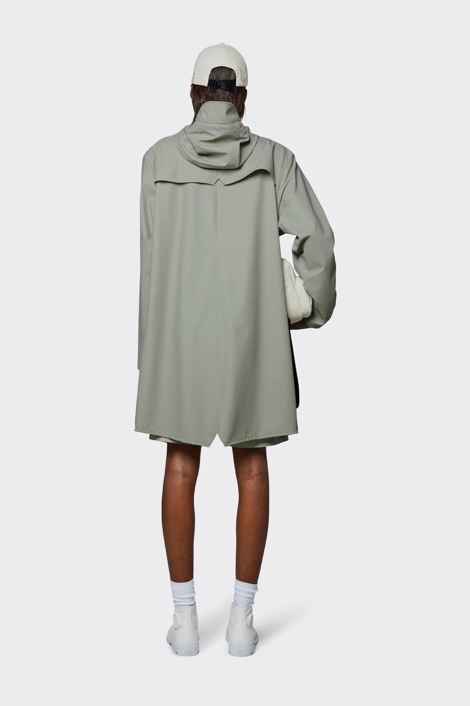 Rains - Long Jacket - Cement-Vestes et Manteaux-12020