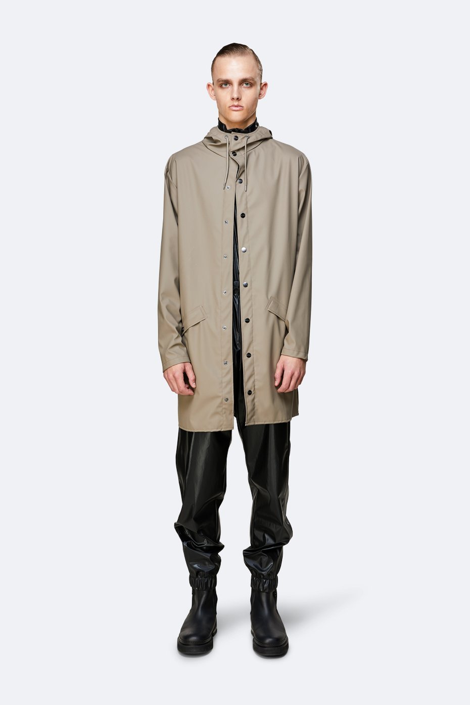 Rains - Long Jacket - Taupe-Vestes et Manteaux-1202