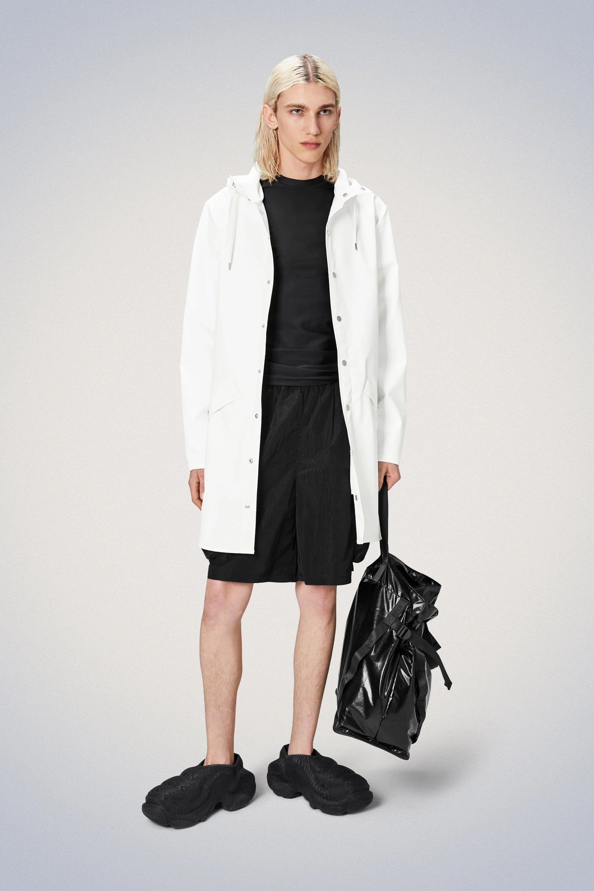 Rains - Long Jacket W3 - Powder-Vestes et Manteaux-12020