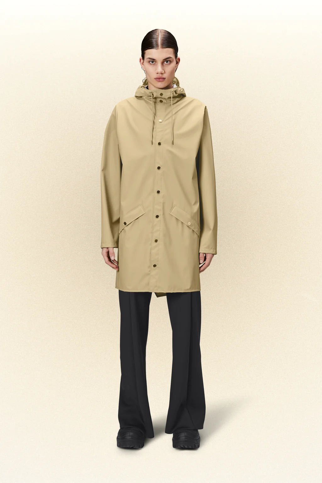 Rains - Long Jacket W3 - Sand-Vestes et Manteaux-12020