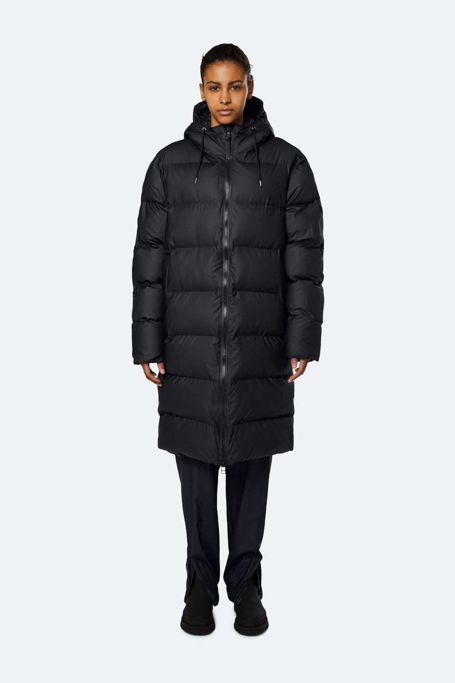 Rains - Long Puffer Jacket Black – Doudoune Longue Noire - THERMAL-Vestes et Manteaux-1507