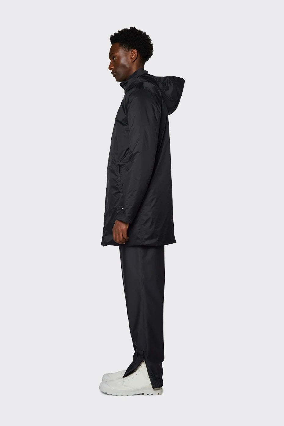 Rains - Padded Nylon Coat - Black-Vestes et Manteaux-15480