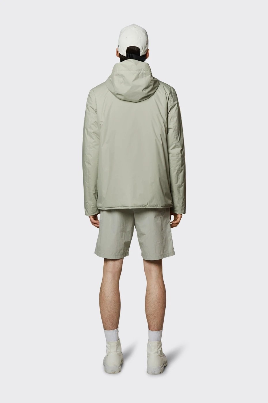 Rains - Padded Nylon Jacket - Cement-Vestes et Manteaux-15470