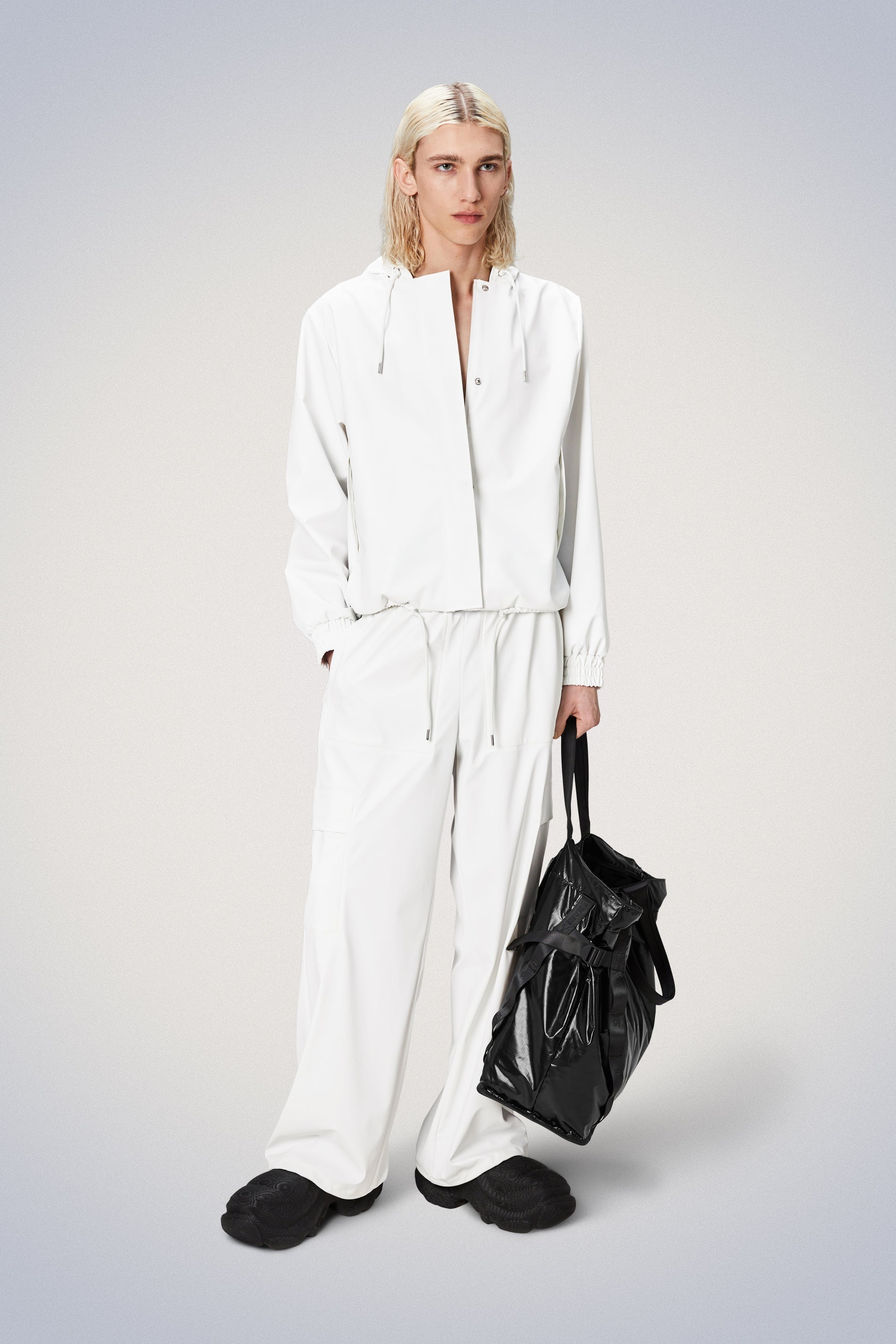 Rains - String W Jacket - Powder-Vestes et Manteaux-18040