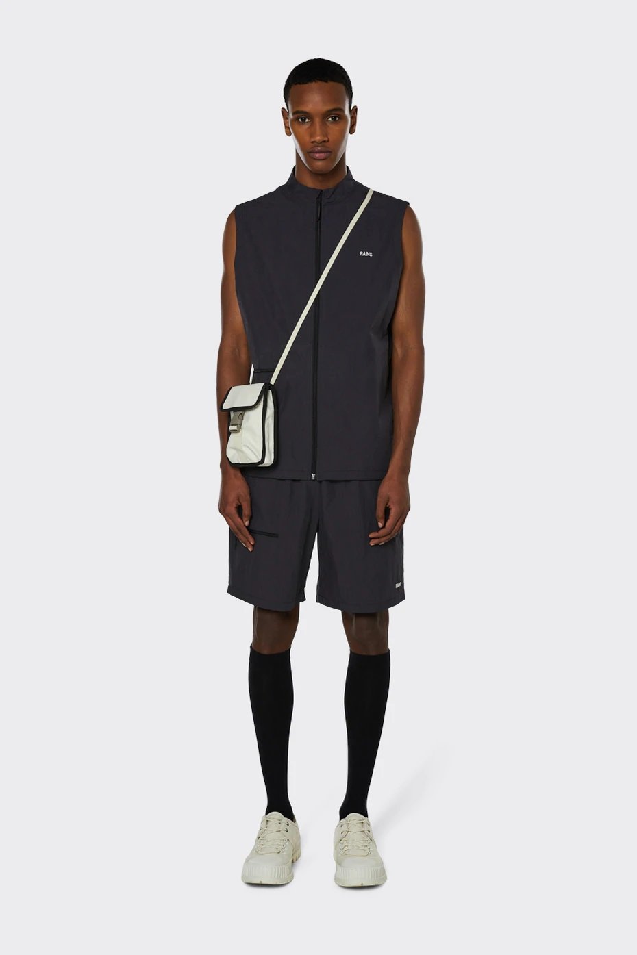 Rains - Woven Vest - Black-Vestes et Manteaux-18670
