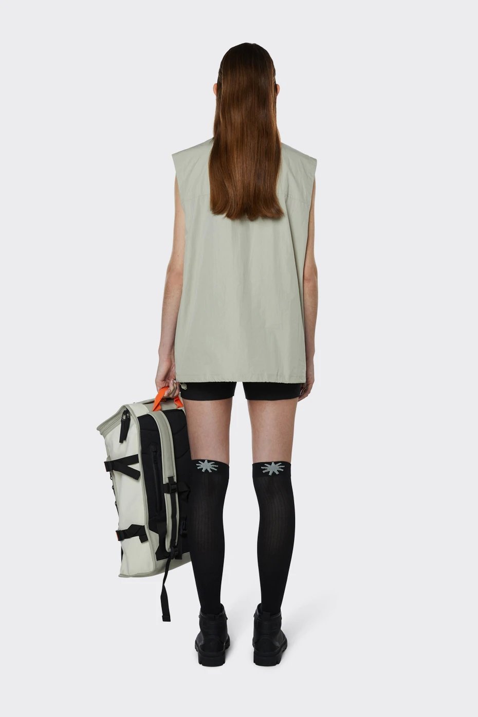 Rains - Woven Vest - Cement-Vestes et Manteaux-18670