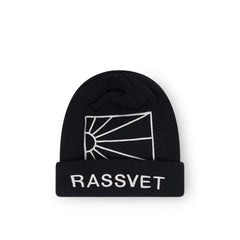 RASSVET - Logo Beanie Knit PACC13K003 Black-Accessoires-PACC13K003