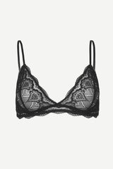 Samsoe Samsoe - Marilyn Bra Black – Soutien gorge en dentelle noir-Accessoires-F00010800