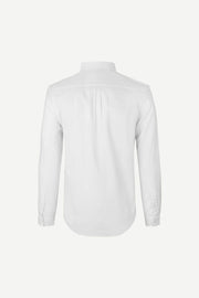 Samsoe Samsoe Homme - Liam BA Shirt White 6971 - Chemise blanche en lin-Chemises-M20200043