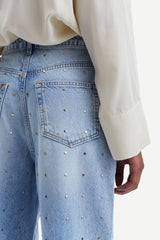 Samsoe Samsoe Femme - Shelly Jeans Studs 14606 - Frozen Stud-Jupes et Pantalons-F23100208