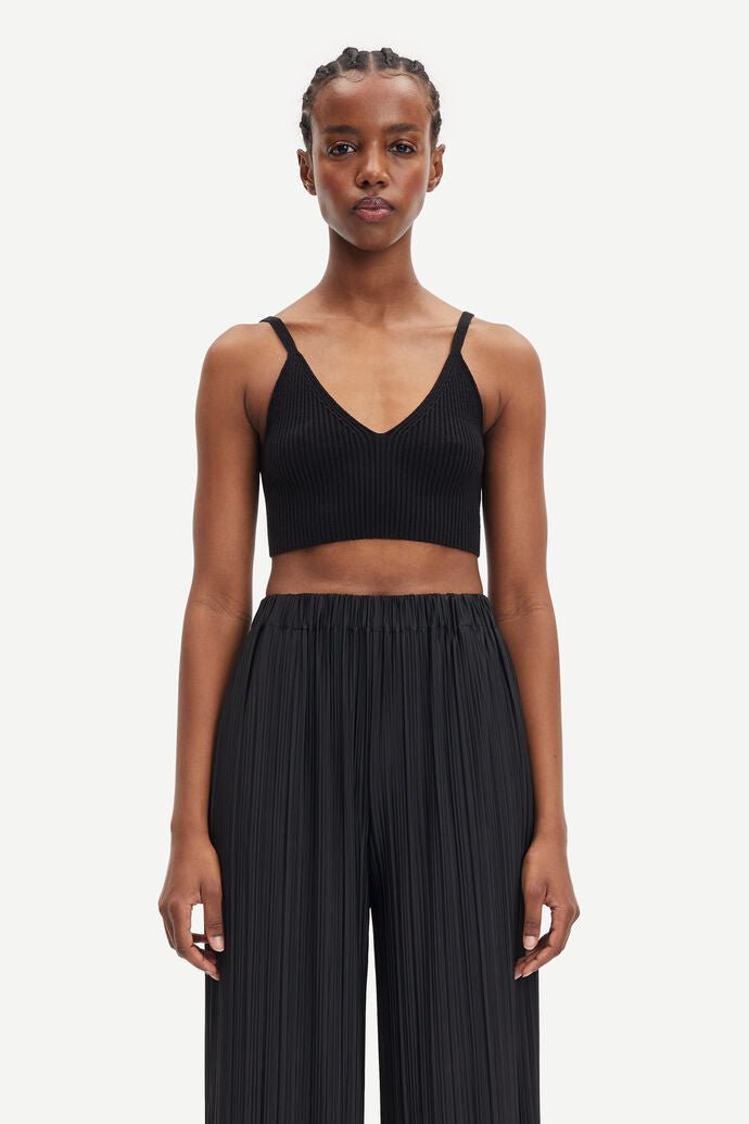 Samsoe Samsoe Femme - Uma Trousers 10167 Black - Pantalon Fluide Noir-Jupes et Pantalons-F21200187