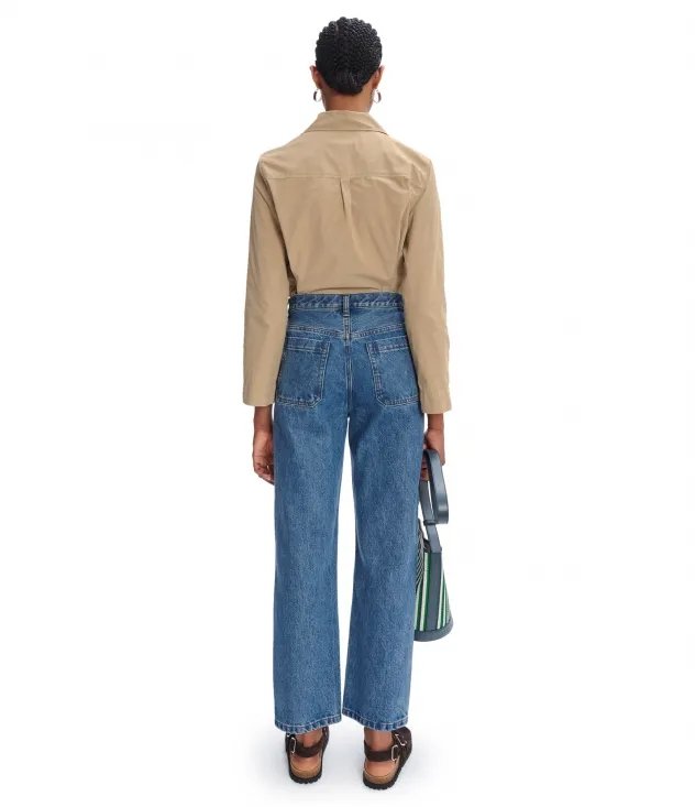 Samsoe Samsoe - Jean Marian COEVP F09169 - Indigo Delave-Jupes et Pantalons-COEVP-F09169