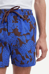 Samsoe Samsoe Homme - Moses Swim Shorts 14702 - Blue Figures-Pantalons et Shorts-M23100086