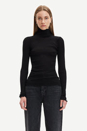Samsoe Samsoe Femme - Doudo Turtleneck T-shirt LS 13020 - Black-Pulls et Sweats-F00013573