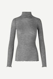 Samsoe Samsoe Femme - Doudo Turtleneck T-shirt LS 13020 - Grey-Pulls et Sweats-F00013573