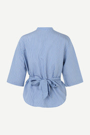 Samsoe Femme - Sylvia SS Shirt 10414 - Mini Blue St.-Tops-F21200036