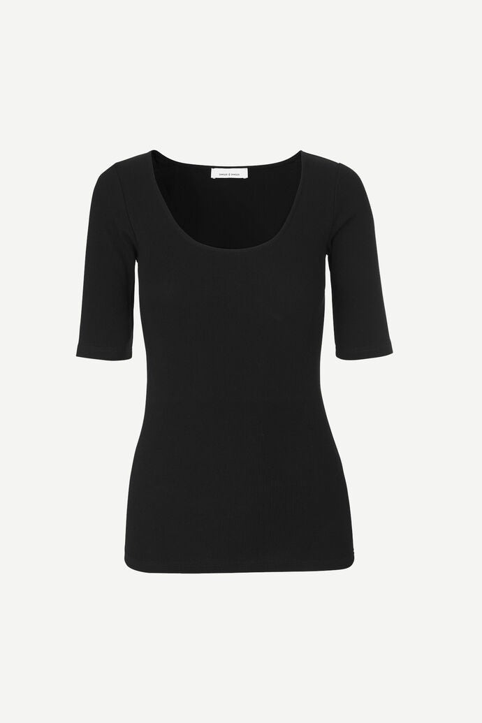 Samsoe Samsoe Femme - Alexa Tee 7542 - Black-Tops-F00012151