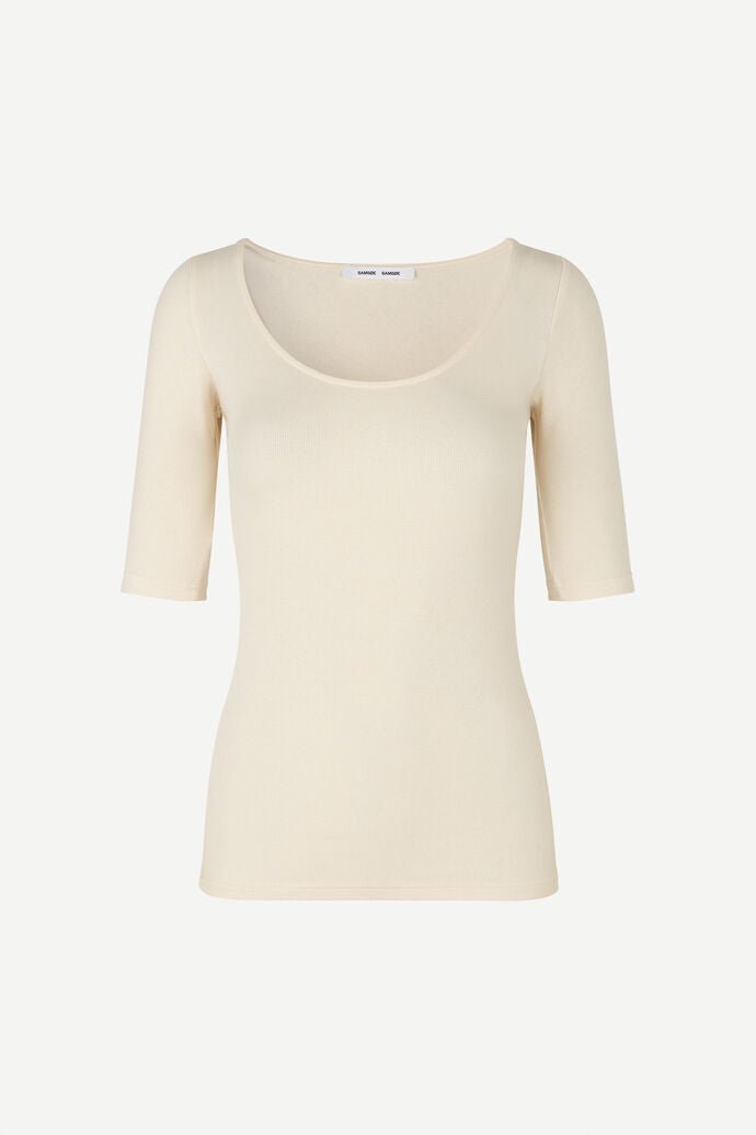 Samsoe Samsoe Femme - Alexa Tee 7542 - Whisper White-Tops-F00012151