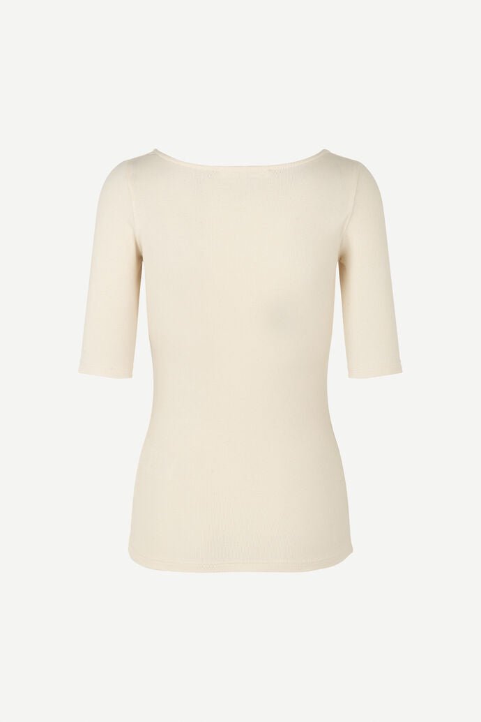 Samsoe Samsoe Femme - Alexa Tee 7542 - Whisper White-Tops-F00012151