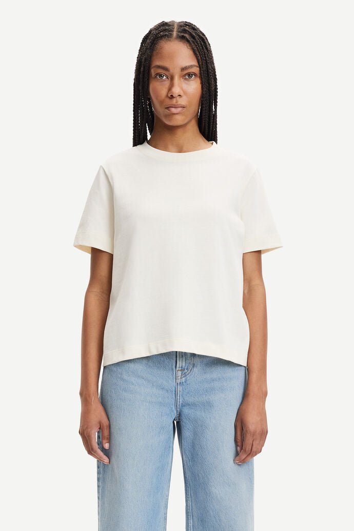 Samsoe Samsoe Femme - Basic Camino T-shirt SS White - T-shirt blanc-Tops-F00012400