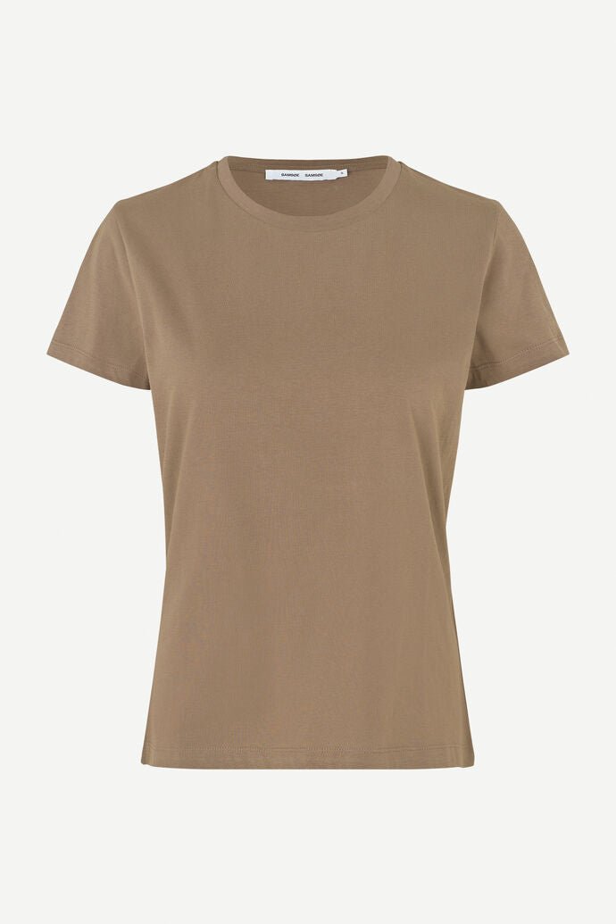Samsoe Samsoe Femme - Basic Solly Tee Solid 205 - Chocolate Chip-Tops-F00012050