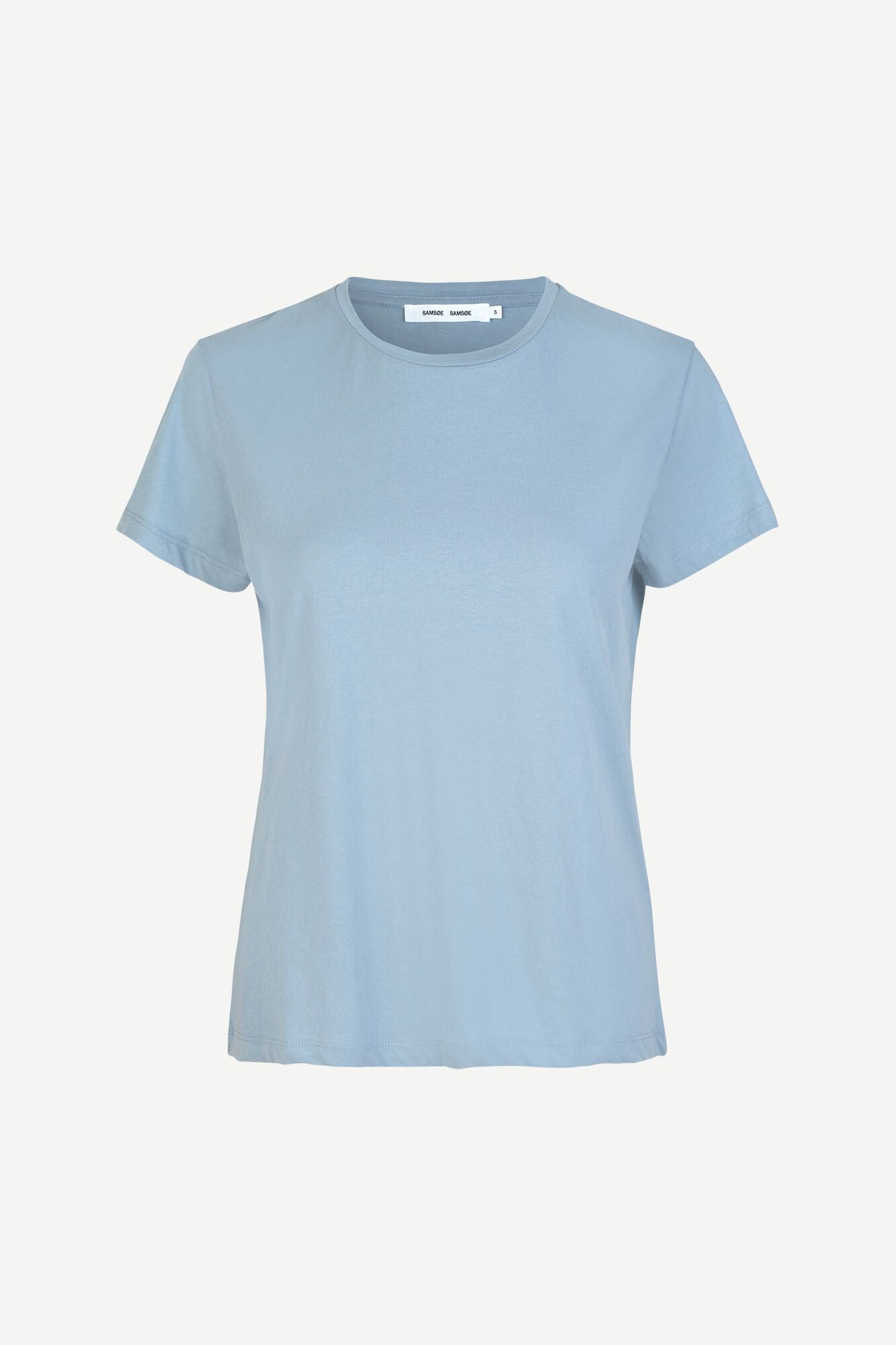 Samsoe Samsoe Femme - Basic Solly Tee Solid 205 Dusty Blue-Tops-F00012050