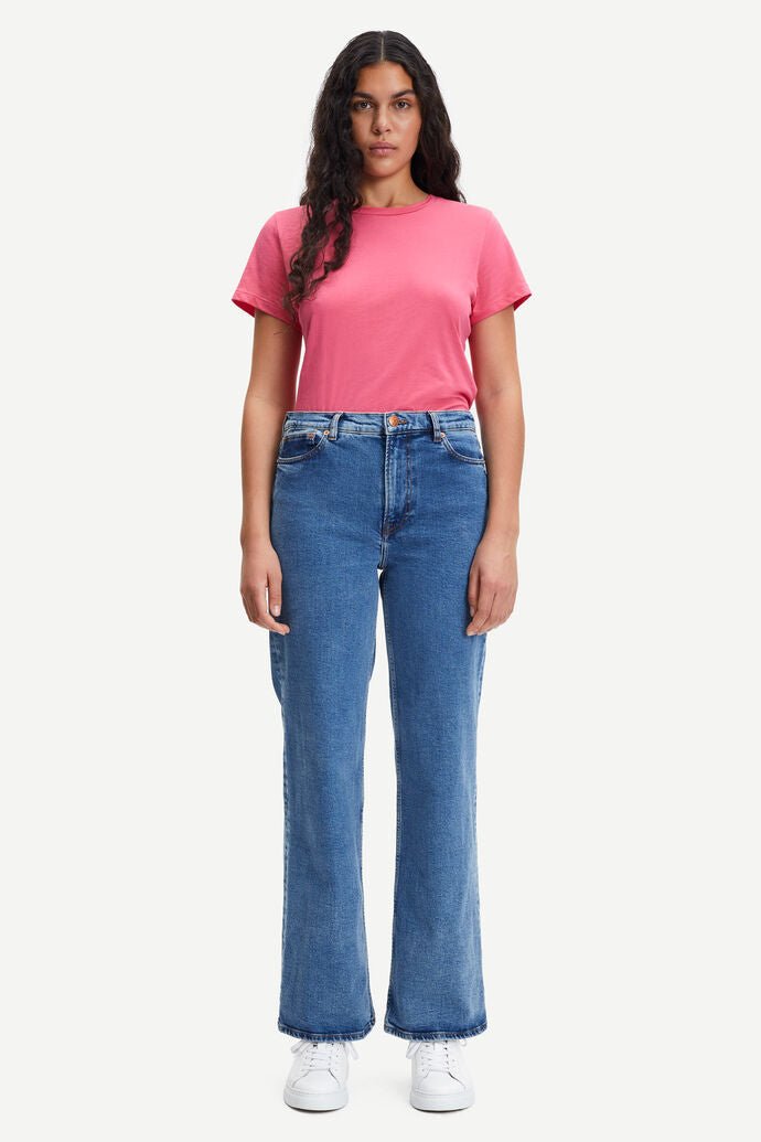 Samsoe Samsoe Femme - Solly Tee Solid 205 Honeysuckle - T-shirt rose-Tops-F00012050