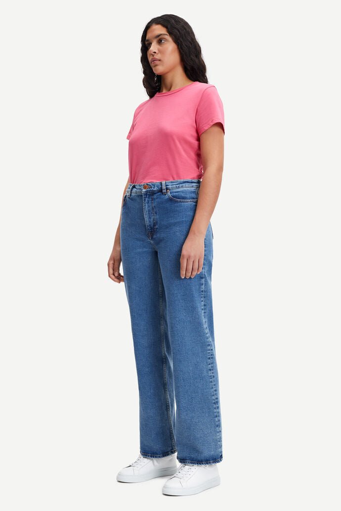 Samsoe Samsoe Femme - Solly Tee Solid 205 Honeysuckle - T-shirt rose-Tops-F00012050